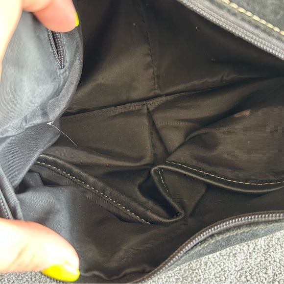 Apt 9 Black Suede 90s inspired, Minimalist, purse, Whimsy Goth, LBB Shoulder Bag - Picture 6 of 12